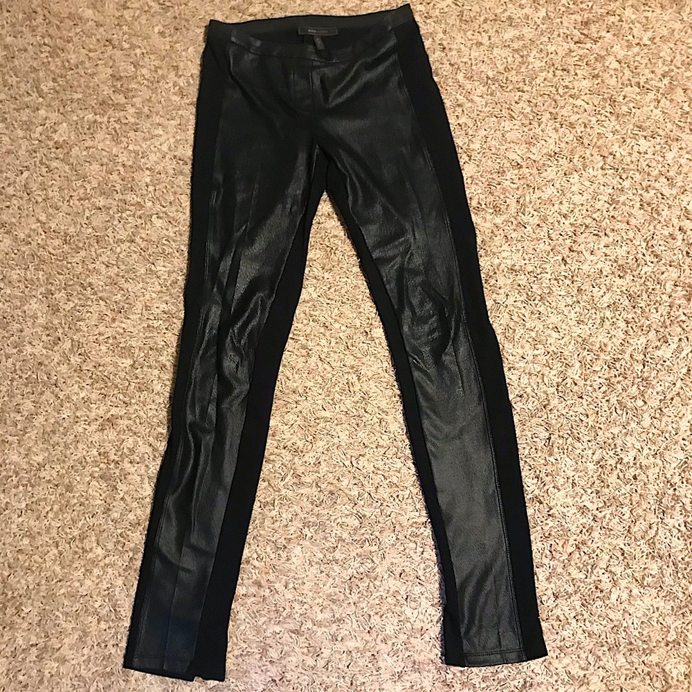 BCBG Faux Leather & Spandex Skinny Pants